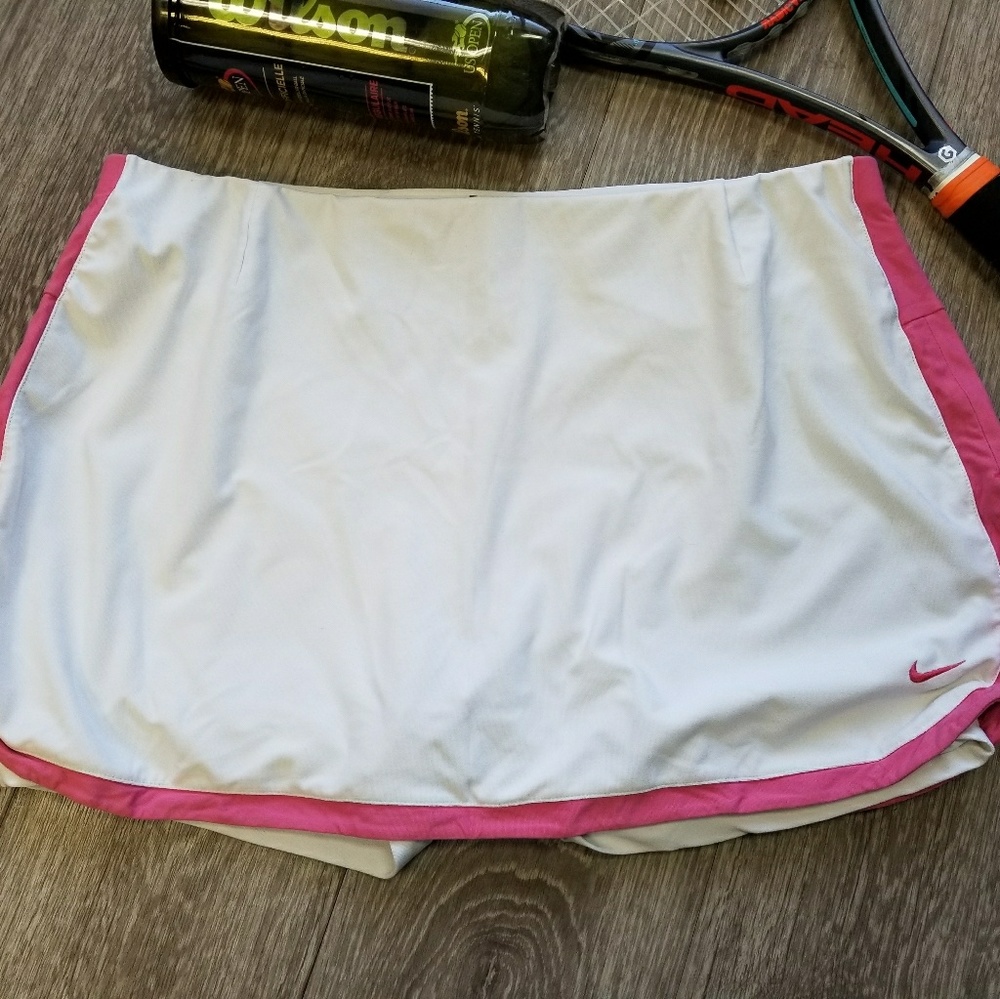 Nike Dri-Fit Refined Border Skirt White w Pink XL